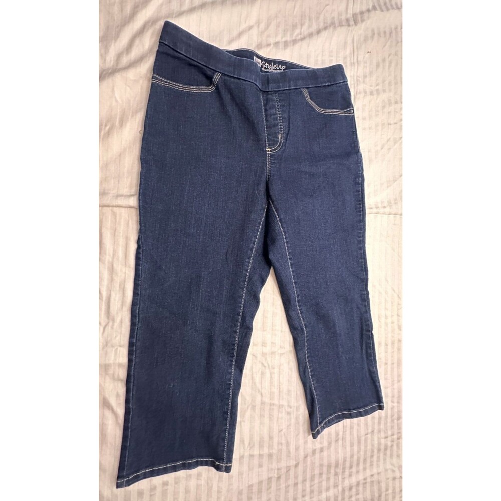 LEE STYLE UP WOMENS PULL ON JEANS CAPRIS PANTS SIZE 10